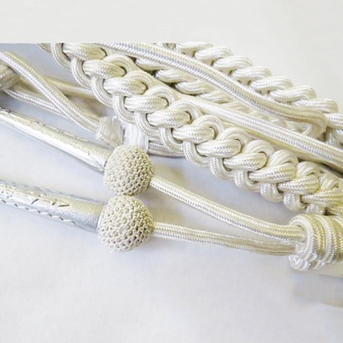 Aiguillette SILVER WITH TAGS AND NETTED TAGS