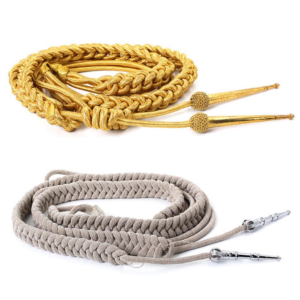 Aiguillette Black Silky with Golden Tag