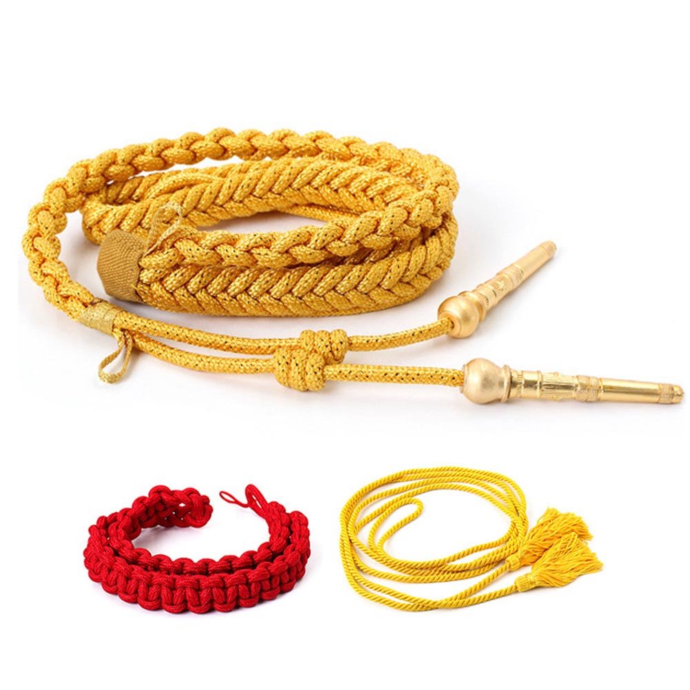 Aiguillette Black and golden Silky with Golden Tag - Image 3