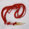 Aiguillette in Red Silk with Gold Tags