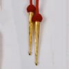 Aiguillette in Red Silk with Gold Tags