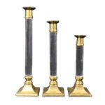 Shiny Silver 3 Piece Candle Stand
