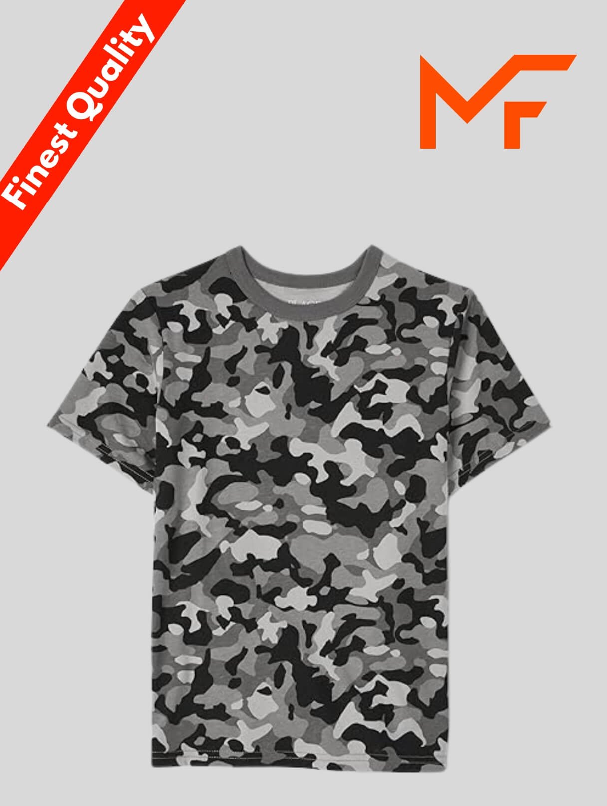 Camouflages T Shirts in Grey Colour Without Sleeve