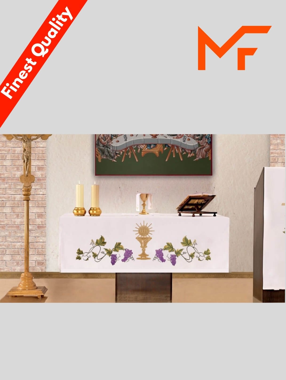 General Church Table Cloth in White