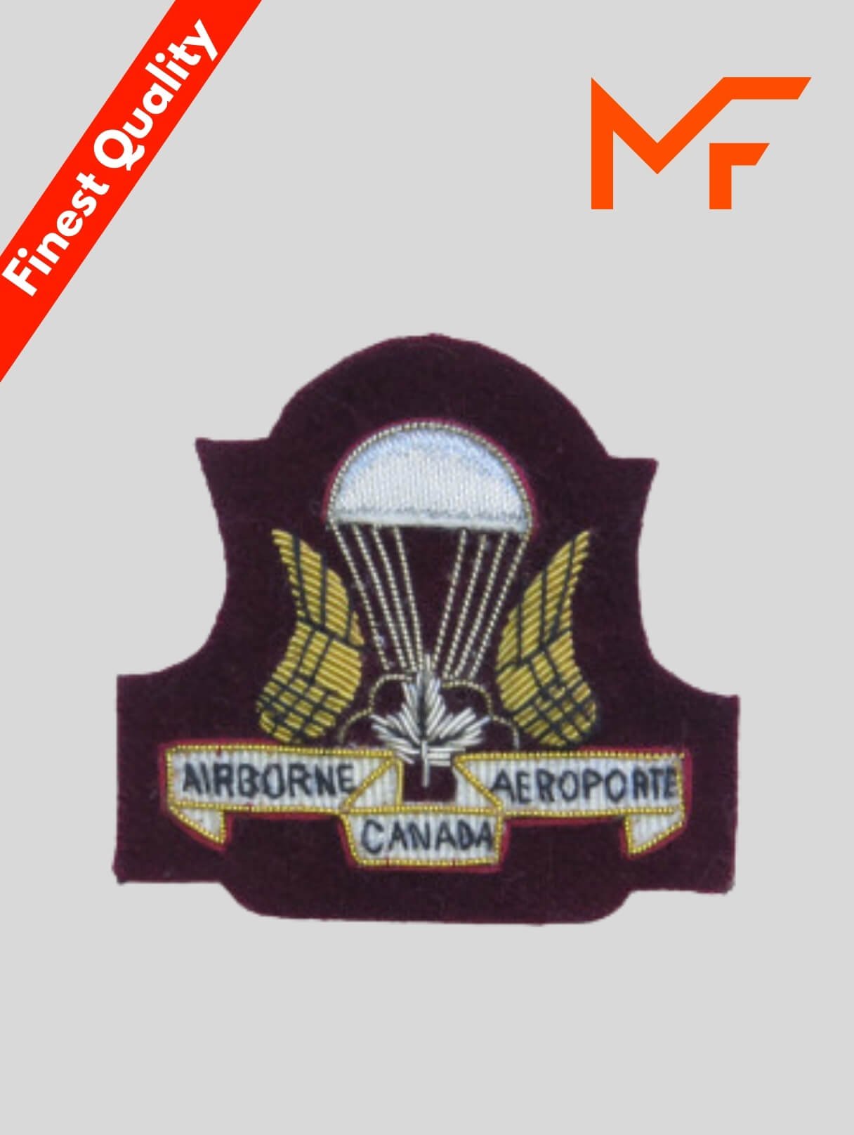 Canadian Airborne Regiment Bullion Machine Embroidery Badge