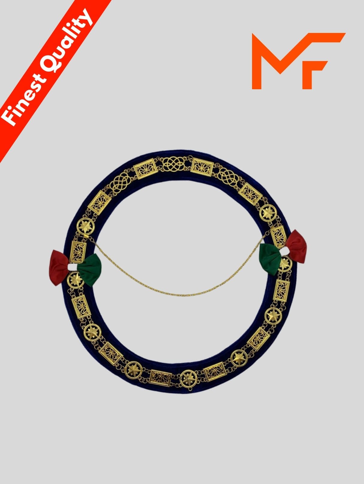Masonic Chain Collar in Blue and Golden