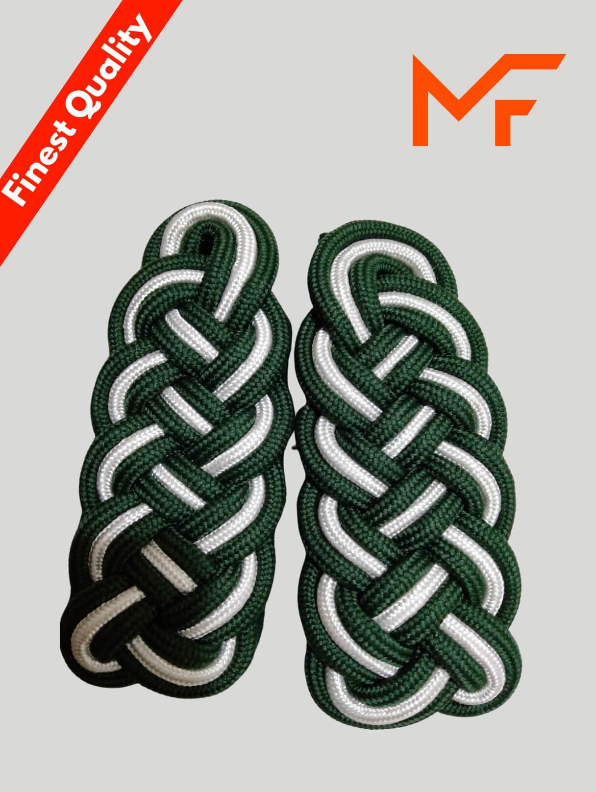 Green And White Epaulettes Shoulder Board