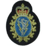 Canadian Armed Forces Communications Electronics Branch With Queen Elizabeths Bullion Machine Embroidery Badge