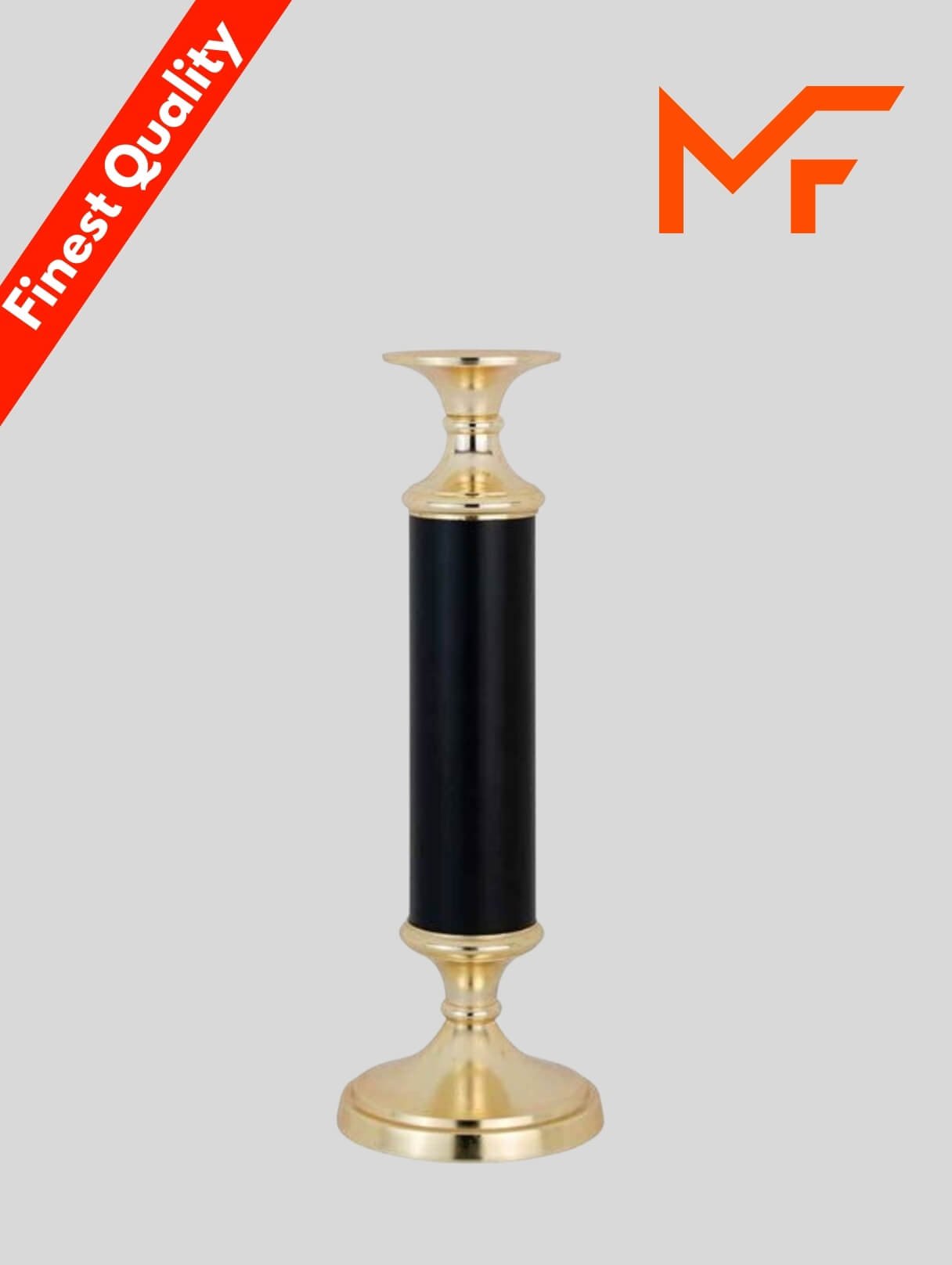 Shiny Golden And black Single Candle Stand