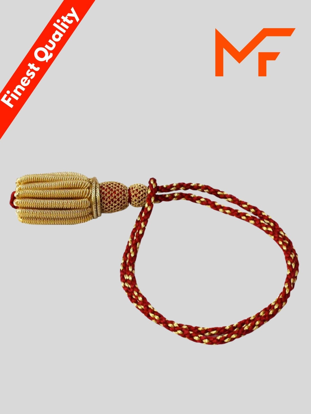 Sword Knot in Golden and Red Wire Lace